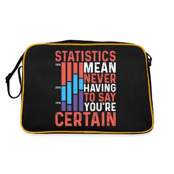 Statistics - Never Having To Say You're Certain 9 - Retro Bag - black/gold - Back