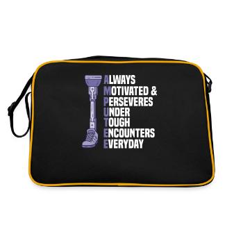 Leg amputee amputation support - Retro Bag - black/gold - Back