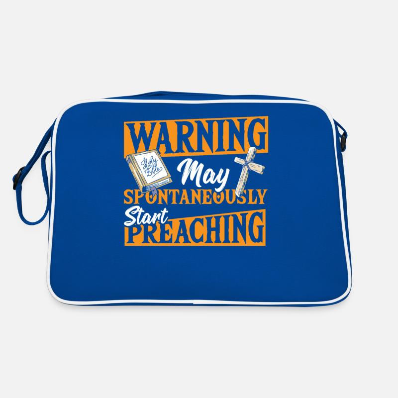 Warning May Spontaneously Start Preaching Pastor Retro Tasche