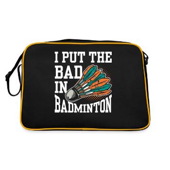 Le mauvais dans le badminton joueur de badminton joueur de badminton badminton - Sac Retro - noir/or - Dos
