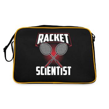 Schläger Wissenschaftler Racket Scientist - Retro Tasche - Schwarz/Gold - Hinten