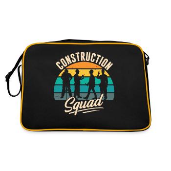 Équipe de construction Chantier Équipe Travailleurs de la construction Travail d’équipe - Sac Retro - noir/or - Dos