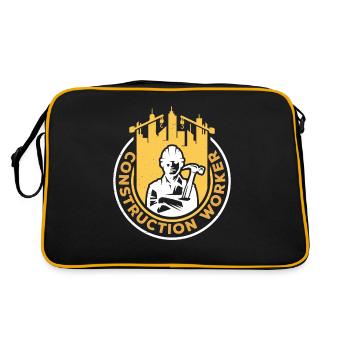 Construction workers Construction Team Teamwork Construction site - Retro Bag - black/gold - Back