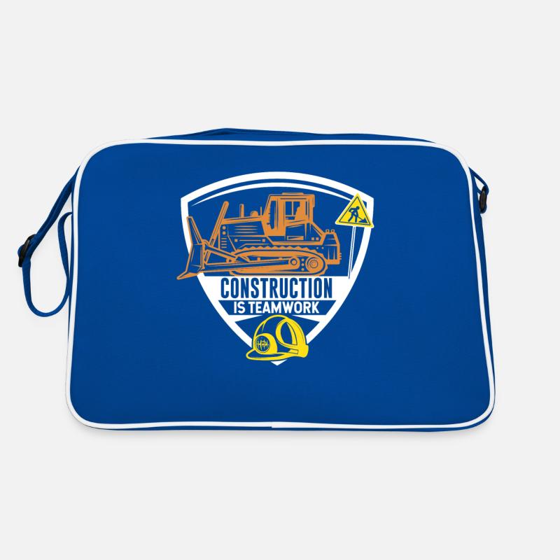 Construction work is teamwork Construction Teamwork Construction site Retro Bag