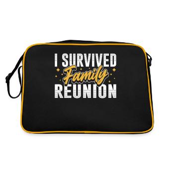J’ai survécu à une réunion de famille Équipe familiale - Sac Retro - noir/or - Dos