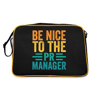 Be nice to the pr manager profession job - Retro Bag - black/gold - Back