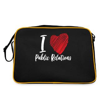 I love public relations profession PR job - Retro Bag - black/gold - Back