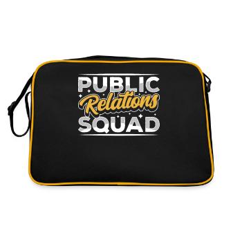 Public Relations Team Öffentlichkeitsarbeit PR - Retro Bag - black/gold - Back