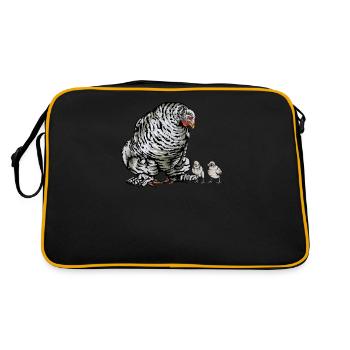 Brahma Chicken I Chicken Poultry Motif for - Retro Bag - black/gold - Back
