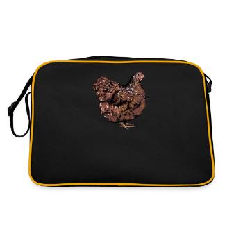 Brahma Chicken I Chicken Poultry Motif for - Retro Bag - black/gold - Back