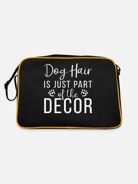 Dog Owner Gift Dog Lover - Retro Bag - black/gold - Back