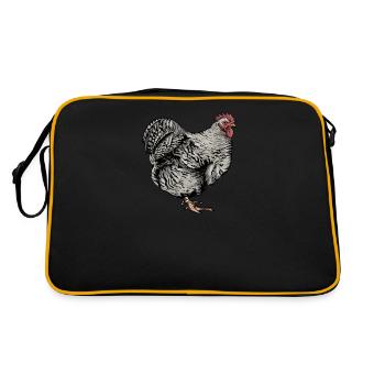 Brahma Chicken I Chicken Poultry Motif for - Retro Bag - black/gold - Back