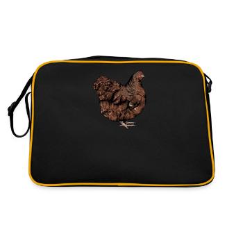 Brahma Chicken I Chicken Poultry Motif for - Retro Bag - black/gold - Back