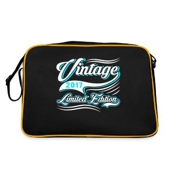 Limited Edition 2017 Vintage - Retro Tasche - Schwarz/Gold - Hinten