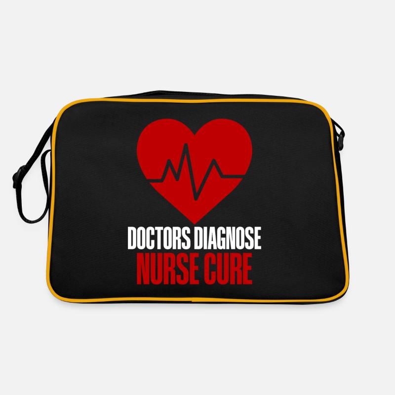 Doctors Diagnose Nurses Cure 4 Retro Tasche
