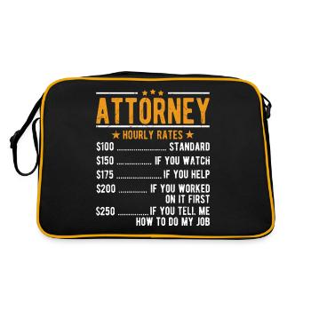 Avocat Salaire horaire - Sac Retro - noir/or - Dos