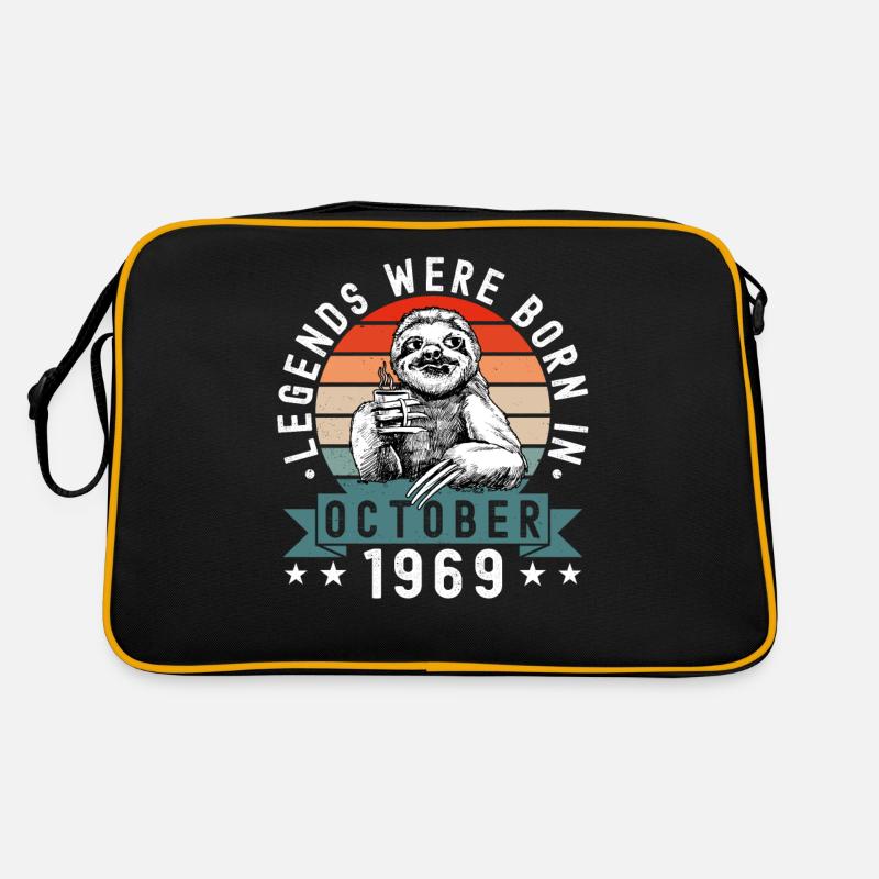 Legends Were Born In October 1969 Sloth Sloth Retro Bag