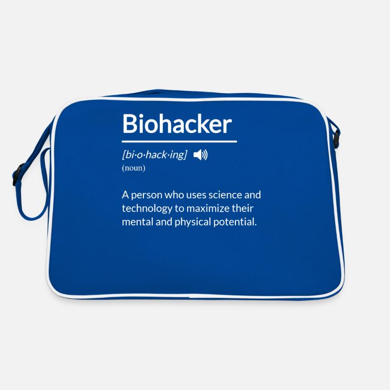 Funny Biohacking Definition Retro Bag