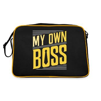 My own boss freelancer self-employed - Retro Bag - black/gold - Back