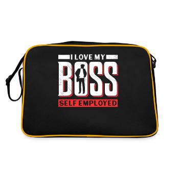 J’aime mon patron indépendant freelance - Sac Retro - noir/or - Dos