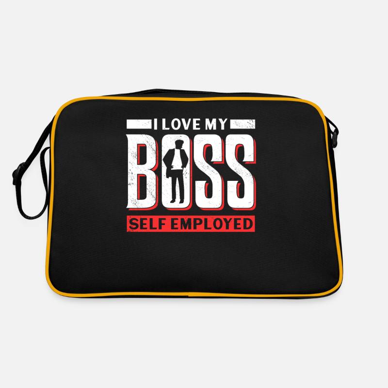 Ich Liebe Meinen Chef Selbstständig Freelancer Retro Tasche