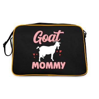 Chèvres Mama Fille Chèvre Domestique Animal Chèvre Chèvre - Sac Retro - noir/or - Dos