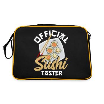 Official Sushi Taster Sushi Rice Fish Sashimi - Retro Tasche - Schwarz/Gold - Hinten