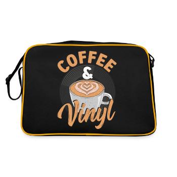 Collecte de disques vinyles et de café - Sac Retro - noir/or - Dos
