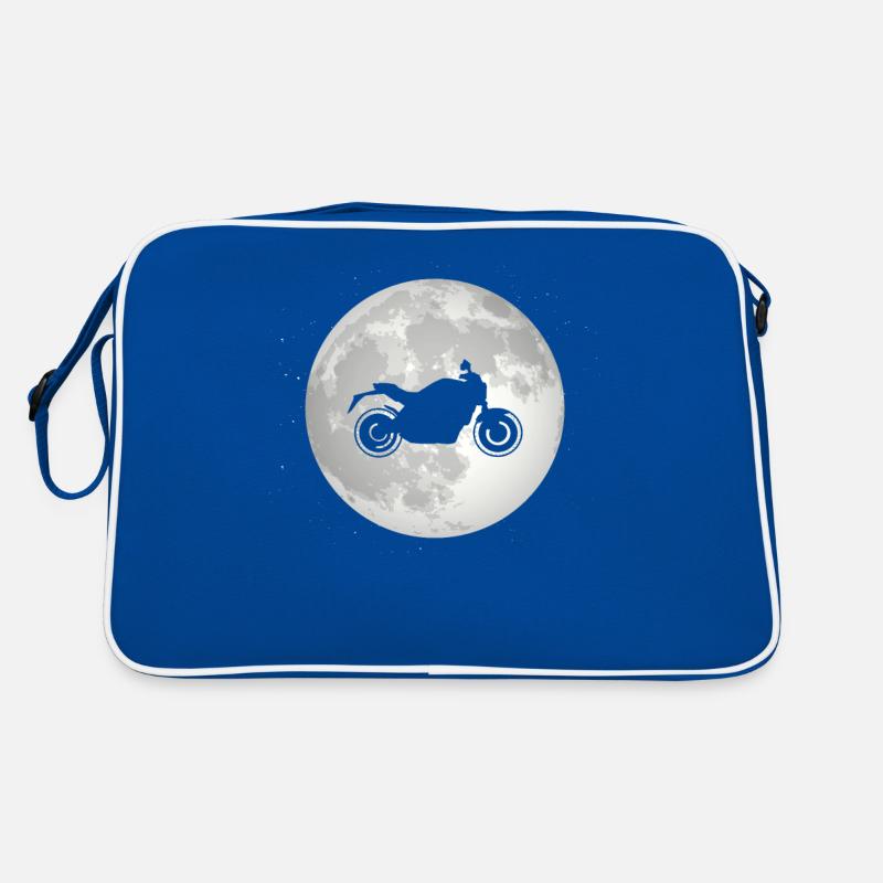 Full Moon - Motorcycle - Retro Bag