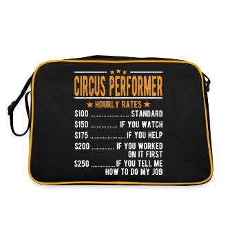 Salaire horaire d’artiste de cirque - Sac Retro - noir/or - Dos