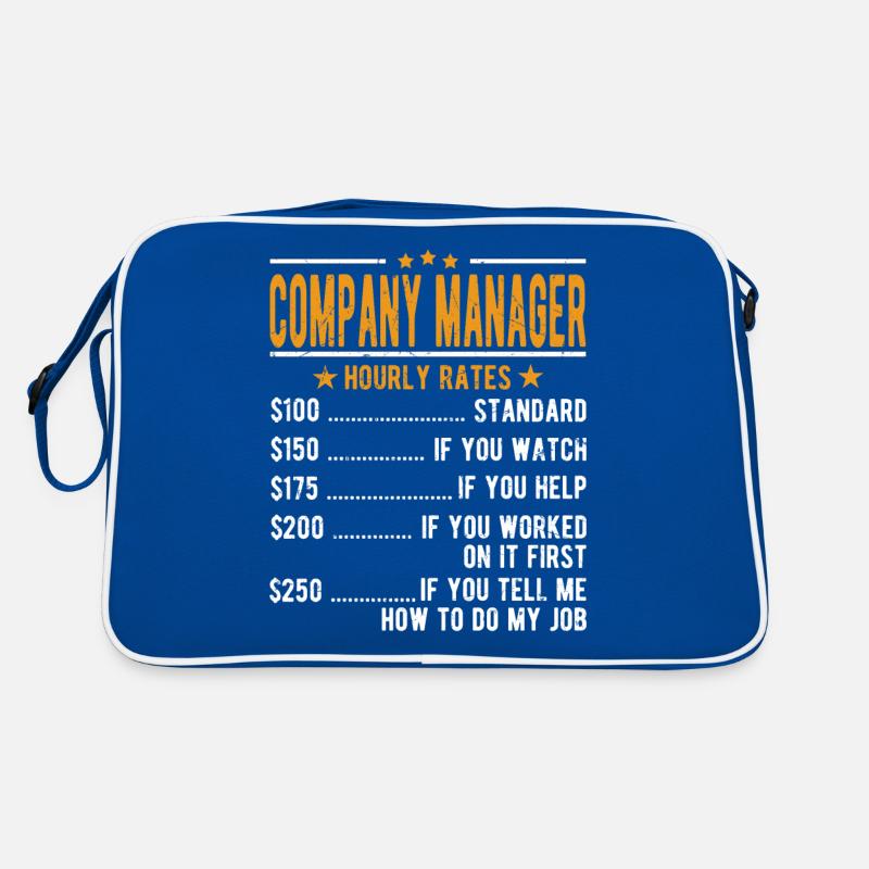 Manager Hourly Wage Retro Bag