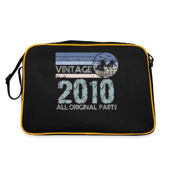 Limited Edition 2010 Vintage - Retro Tasche - Schwarz/Gold - Hinten