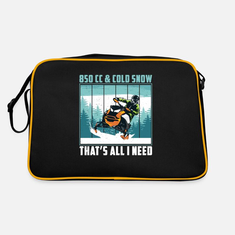 850 cc & Cold Snow Mobile Riding Motor Schlitten Retro Tasche