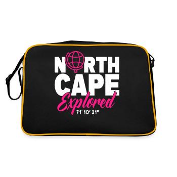 Nordkap/ North Cape team Round trip design - Retro Bag - black/gold - Back
