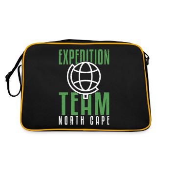 Nordkap/ North Cape team Round trip design - Retro Bag - black/gold - Back