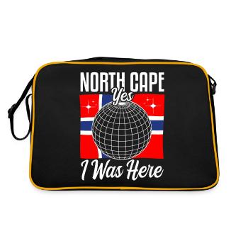 Nordkap/ North Cape team Round trip design - Retro Bag - black/gold - Back