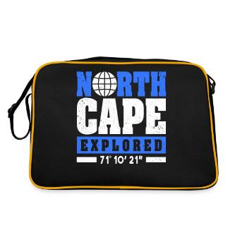Nordkap/ North Cape team Round trip design - Retro Bag - black/gold - Back
