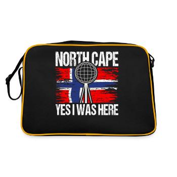 Nordkap/ North Cape team Round trip design - Retro Bag - black/gold - Back