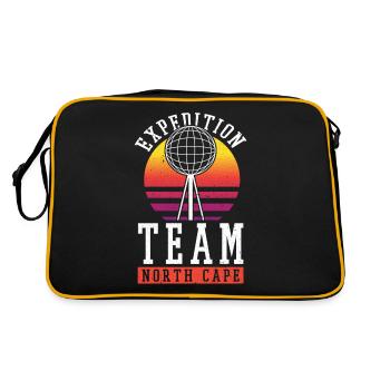 Nordkap/ North Cape team Round trip design - Retro Bag - black/gold - Back