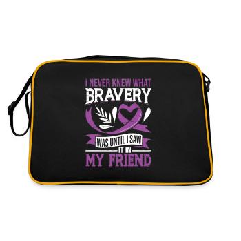 Bravoure Épilepsie Ruban violet Épileptique - Sac Retro - noir/or - Dos