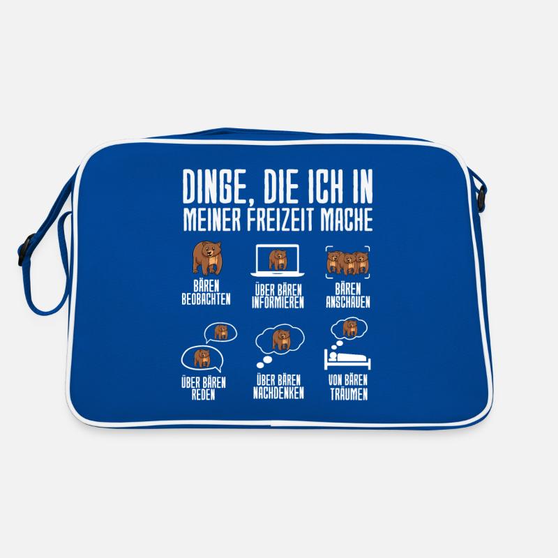 Dinge Die Ich In Meiner Freizeit Mache Bären Retro Tasche