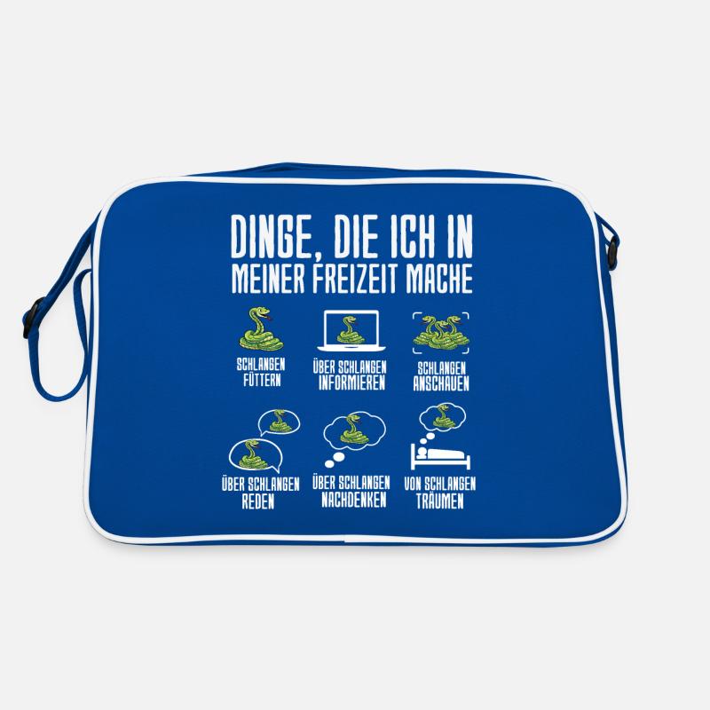 Dinge Die Ich In Meiner Freizeit Mache Schlangen Retro Tasche