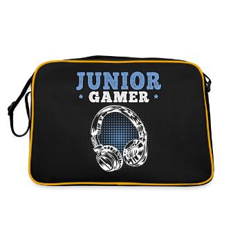 Junior Gamer Video Games Gamer Gaming Gamers - Retro Bag - black/gold - Back