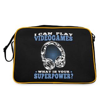 Je peux jouer jeux vidéo joueurs joueurs - Sac Retro - noir/or - Dos