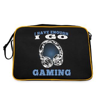Je vais jouer aux jeux vidéo aux joueurs - Sac Retro - noir/or - Dos