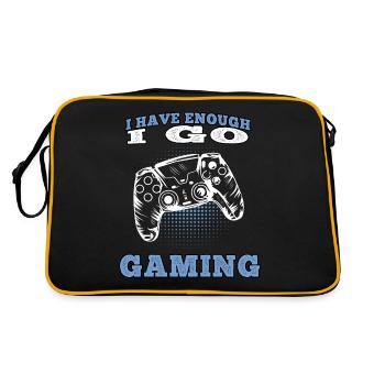 Je vais jouer aux jeux vidéo aux joueurs - Sac Retro - noir/or - Dos