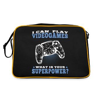 Je peux jouer jeux vidéo joueurs joueurs - Sac Retro - noir/or - Dos