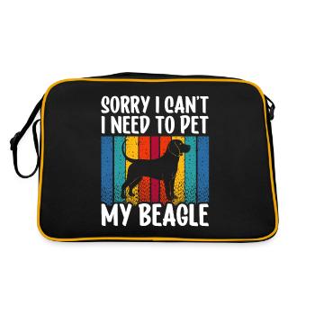 Ne puis-je pas avoir à caresser mon chien beagle - Sac Retro - noir/or - Dos