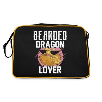 Bearded Dragon Lover Animal Bearded Dragon Pet - Retro Bag - black/gold - Back