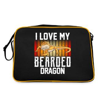 I love my bearded dragon animal bearded dragon - Retro Bag - black/gold - Back